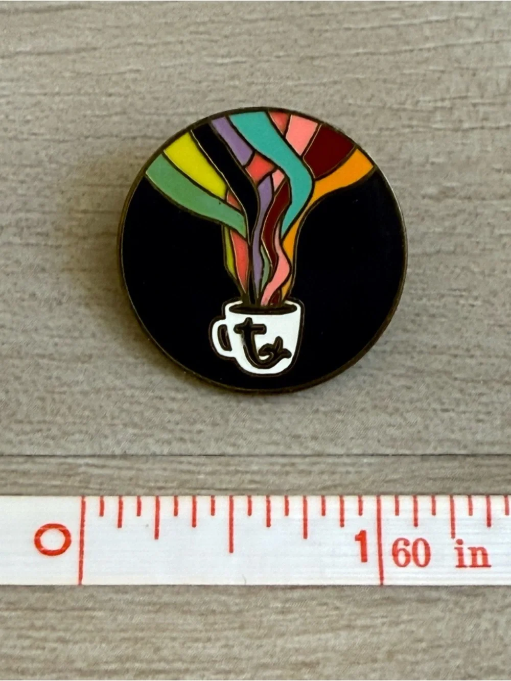 🔶 {4/$12} Two Leaves and a Bud Rainbow Cup Pin